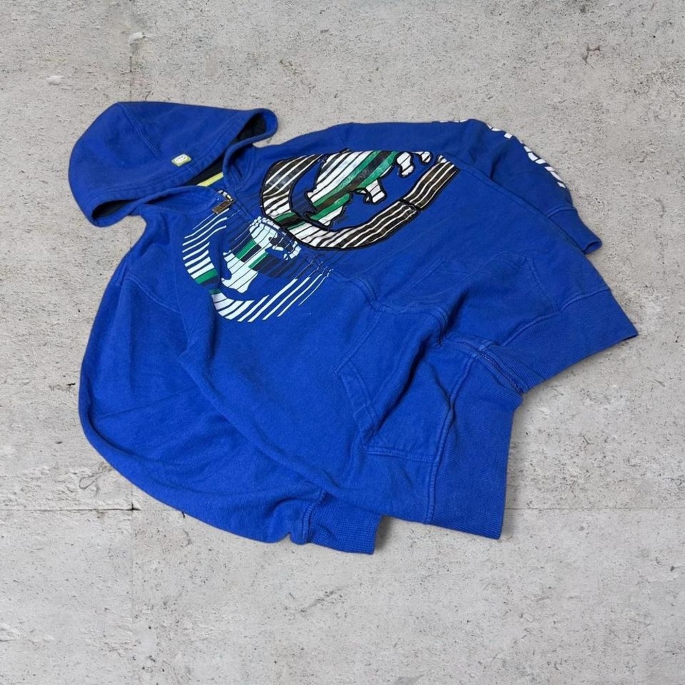 Mens‎ vintage Ecko Unltd blue Y2K zip up hoodie fits size xs/s